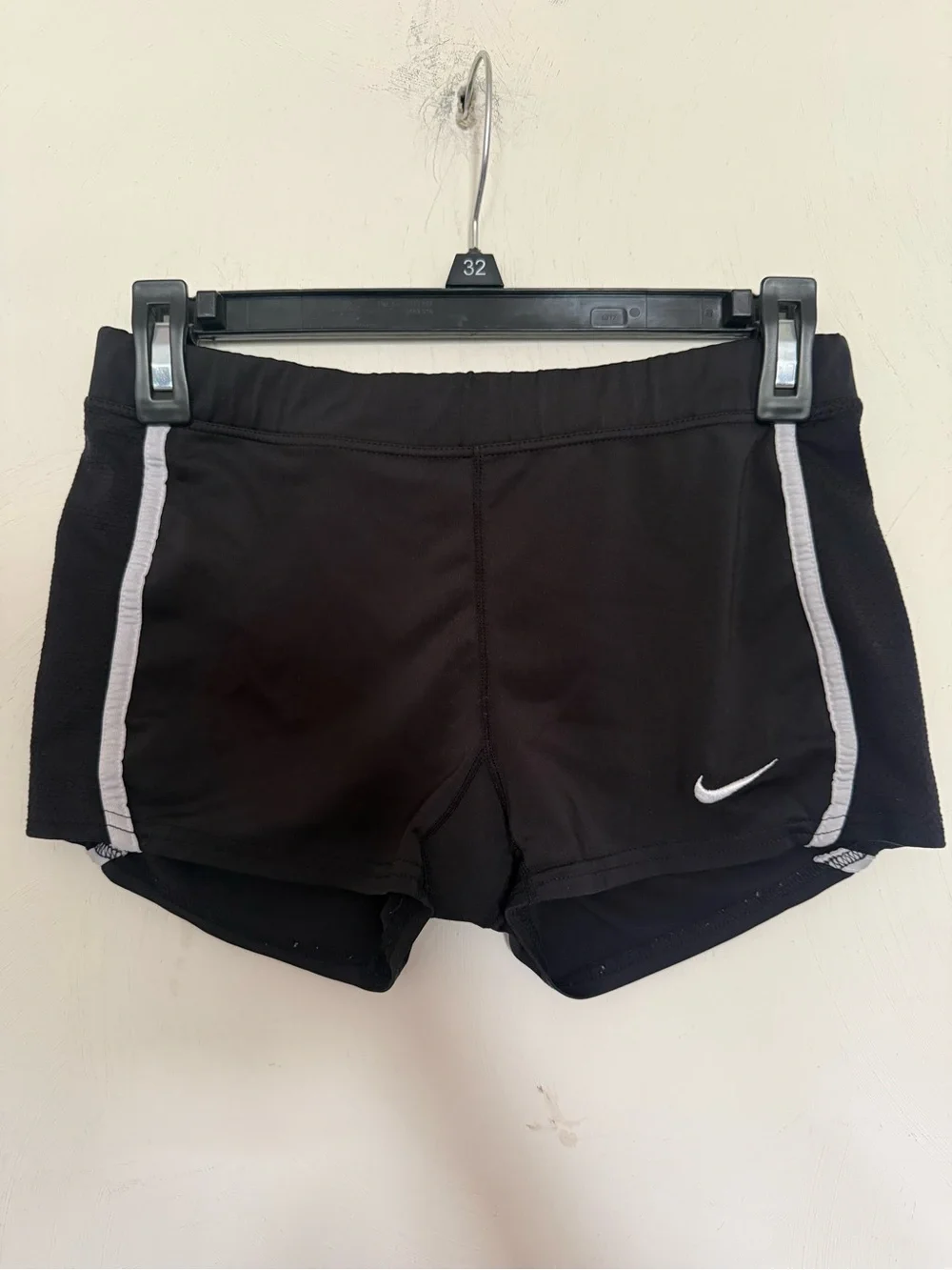 Nike Black Athletic Women’s Shorts with White Trim
